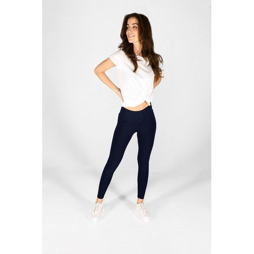 Forever 21 Cotton Leggings in Navy