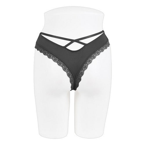 Super Soft Caged Thong in Black