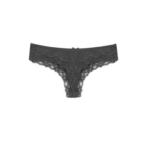 Lace X Thong in Black