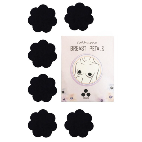 Breast Petals Pasties Black (3 Pairs)