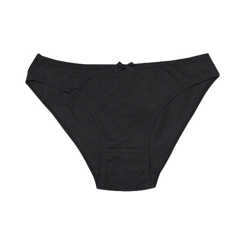 Soft Cotton Bikini Panty in Black