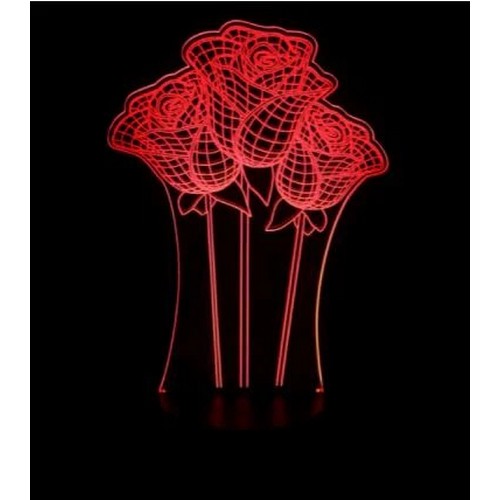 Rose 3D Colour Changing Night Light