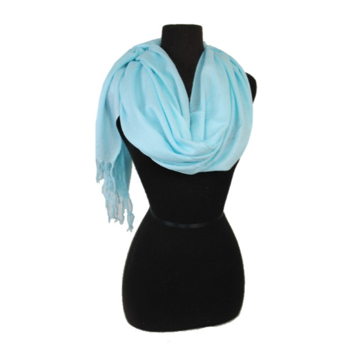 Plain Pashmina in Aqua