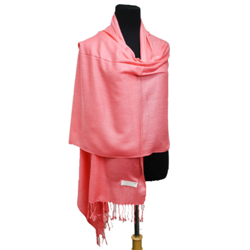Plain Pashmina in Coral