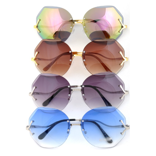 SF-BB-1890 Rimless Oversize Sunglasses