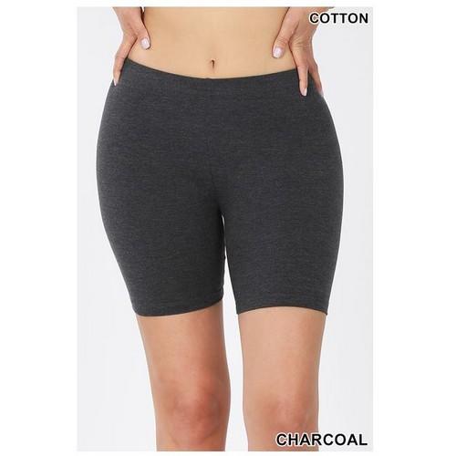 OP-1802AB Premium Cotton Biker Shorts Charcoal
