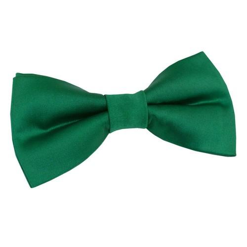 Satin Banded Bow Tie in Green