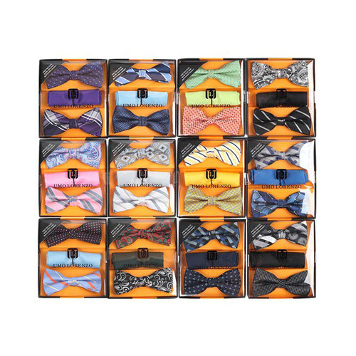 Duo Bow Tie & Hankerchief Gift Box Set