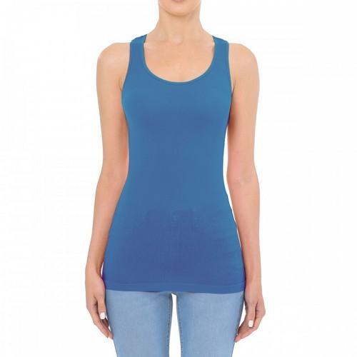63223 Seamless Racerback Tank Denim Blue