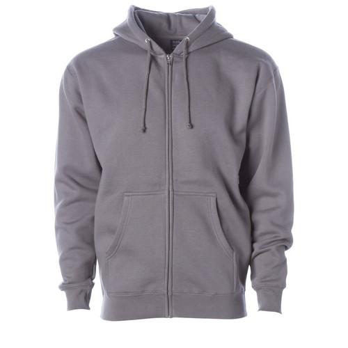 Rock & Rock Plain Zip Hoodie Grey