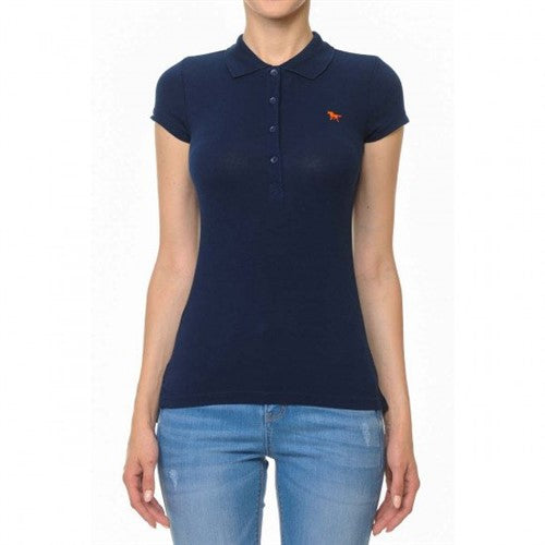Stallion Logo Slim Fit Polo Shirt in Eclipse
