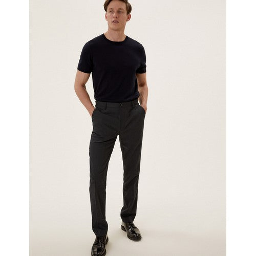 Plain Mens Dress Pants Charcoal