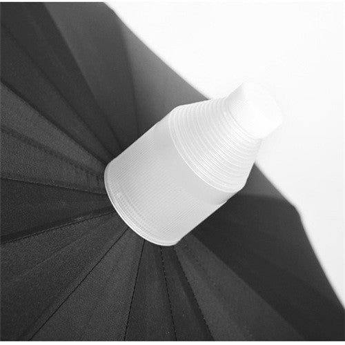 Automatic Open Long Umbrella with Retractable Cover in Black