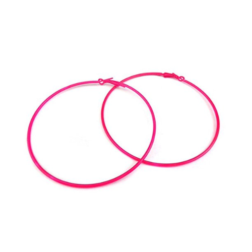 Hoop Earrings Hot Pink