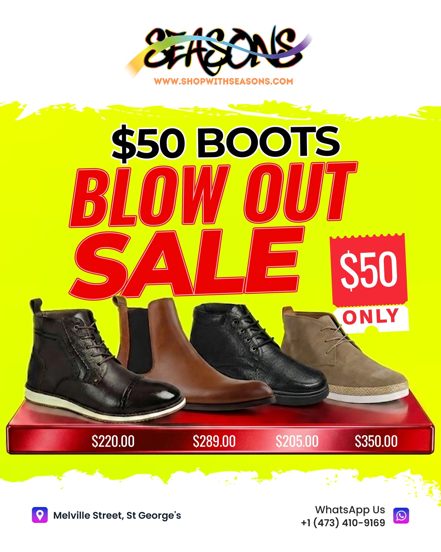 $50 BLOW OUT BOOTS SALE!