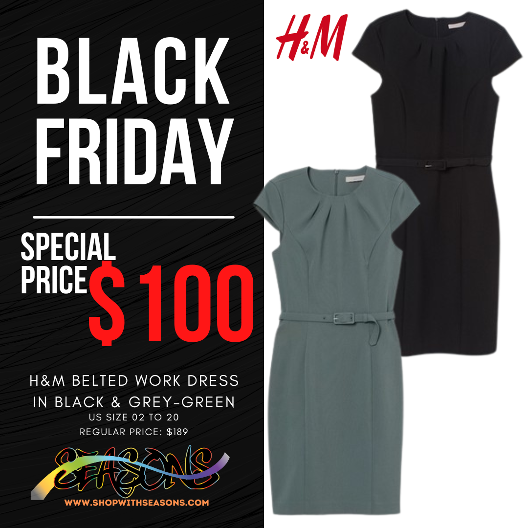 H&M Belted Work Dress