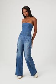 Denim Jumpsuits & Rompers