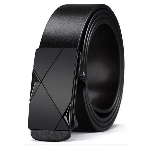 EVFVVNVMJNP Black Abstract Buckle Ratchet Belt