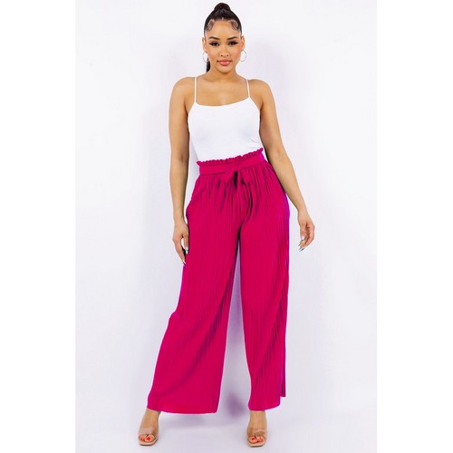 Pleated Palazzo Pants