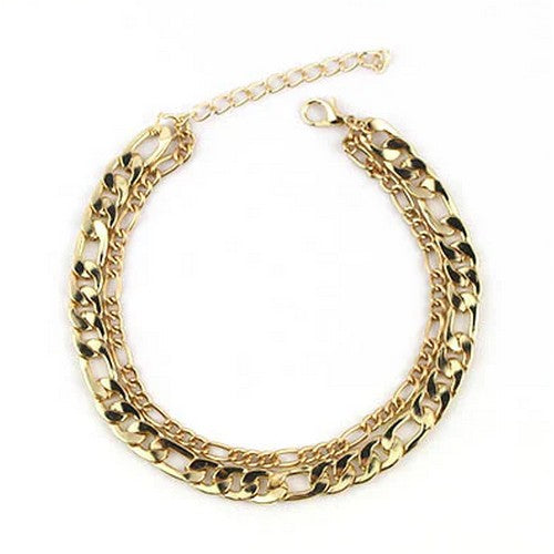 Triple Chain Rhinestone Anklet