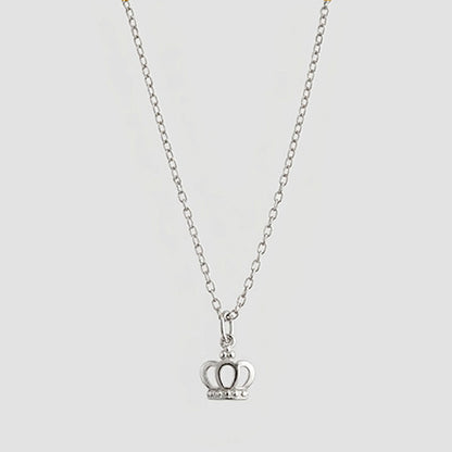Stainless Steel Crown Pendant Anklet in Silver