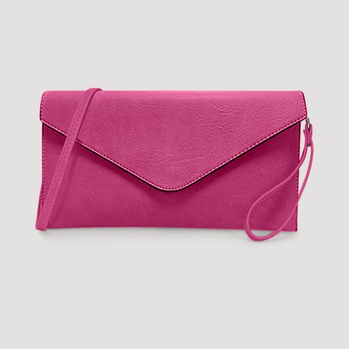 [VAT-FREE SHOPPING]Envelope Clutch in Rose Fuchsia