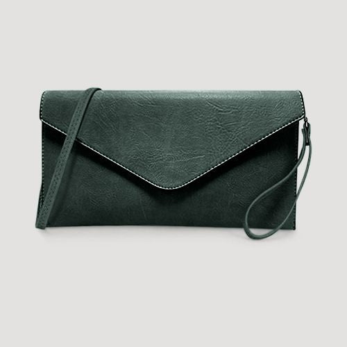Envelope Clutch in Green