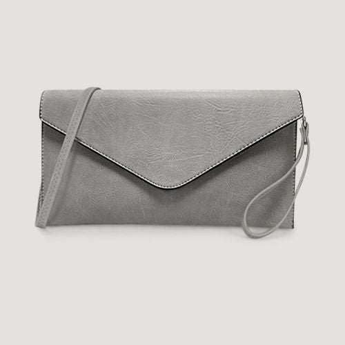 Envelope Clutch in Light Grey