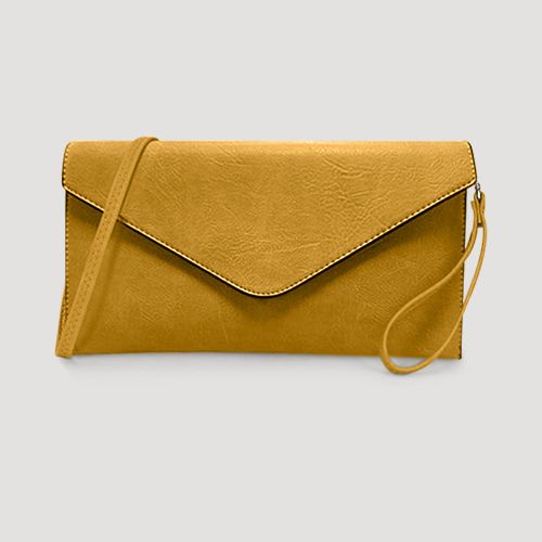 Envelope Clutch in Orange Brown