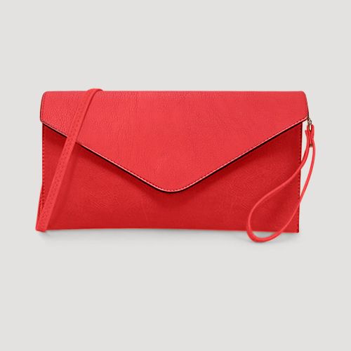Envelope Clutch in Red