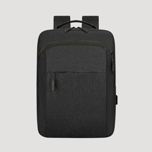 Backpack with Integrated Charging Cable in Black