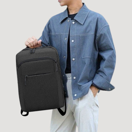 Backpack with Integrated Charging Cable in Black