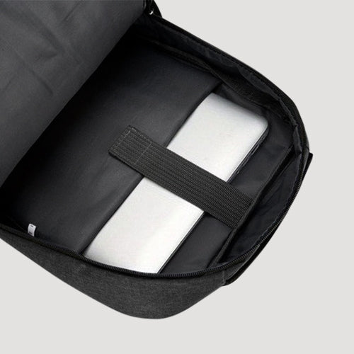Backpack with Integrated Charging Cable in Black