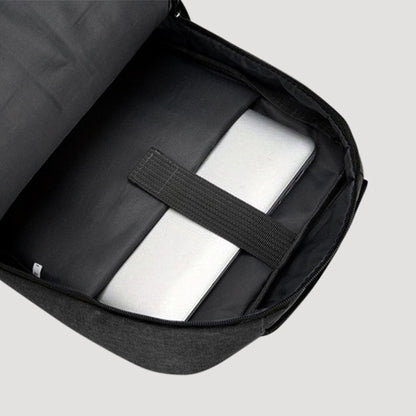 Backpack with Integrated Charging Cable in Black