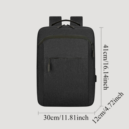 Backpack with Integrated Charging Cable in Black