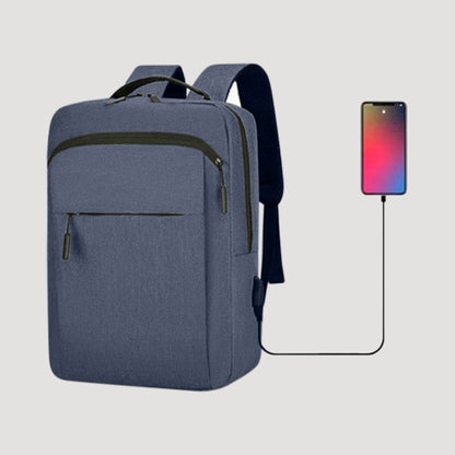 Backpack with Integrated Charging Cable in Blue