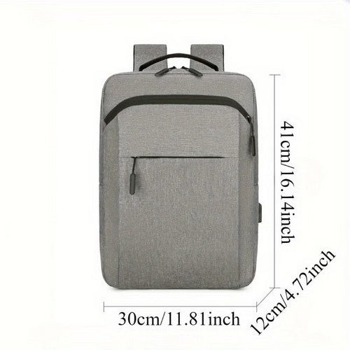 Backpack with Integrated Charging Cable in Grey