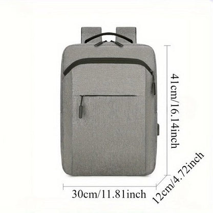Backpack with Integrated Charging Cable in Grey