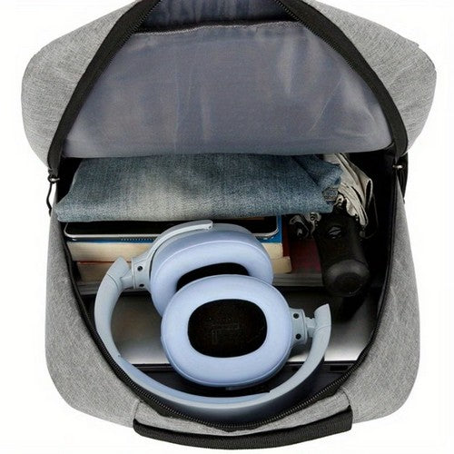 Backpack with Integrated Charging Cable in Grey