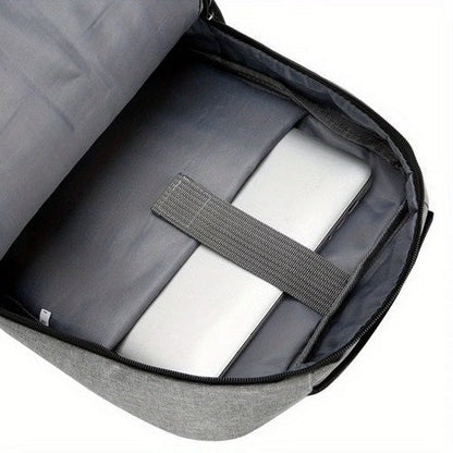 Backpack with Integrated Charging Cable in Grey