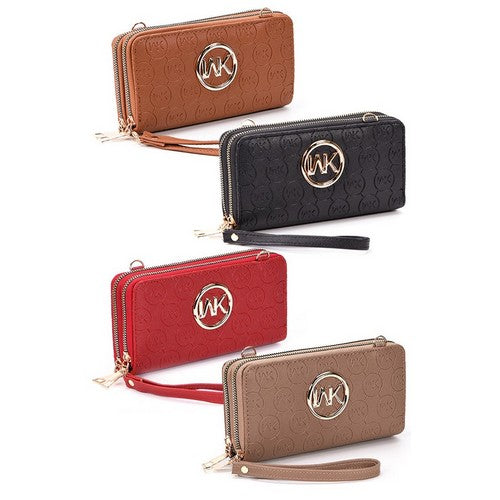 W1062 MK Double Zip Wallet