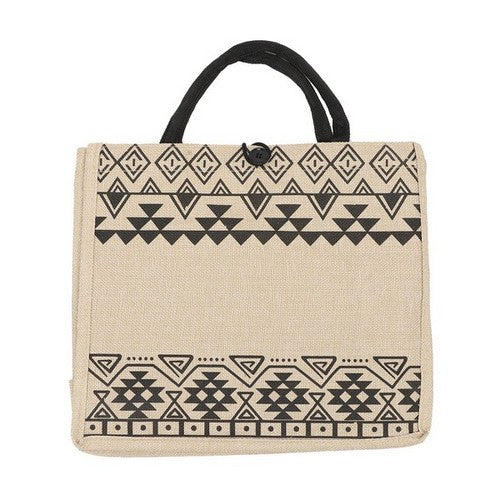 Aztec Print Canvas Tote Bag