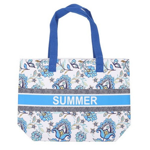 BAG17462 Summer Canvas Beach Bag in Blue