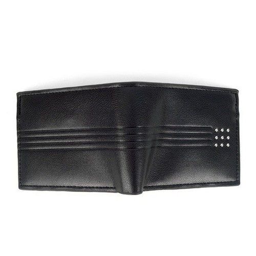 Laurant Bennet Bi-Fold Wallet in Black with Silver Studs