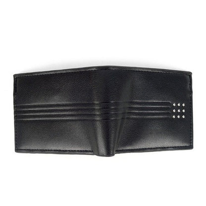 Laurant Bennet Bi-Fold Wallet in Black with Silver Studs