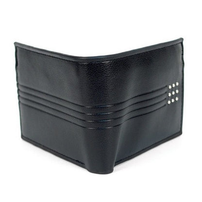 Laurant Bennet Bi-Fold Wallet in Black with Silver Studs