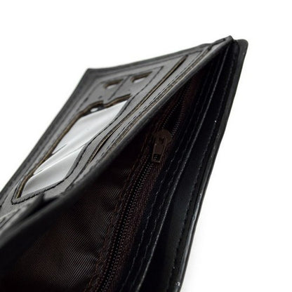 Laurant Bennet Bi-Fold Wallet in Black with Silver Studs