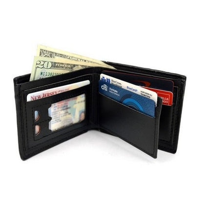 Laurant Bennet Bi-Fold Wallet in Black with Silver Studs