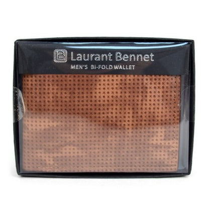 Laurant Bennet Bi-Fold Wallet in Brown Micro Dotted Pattern
