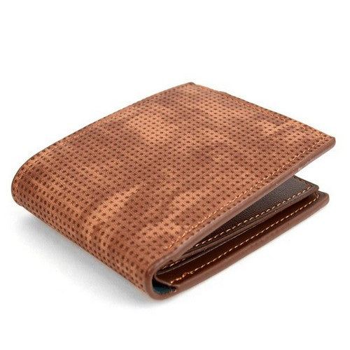 Laurant Bennet Bi-Fold Wallet in Brown Micro Dotted Pattern